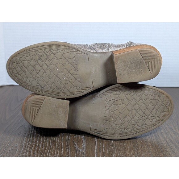 Not Rated Nosara Ankle Boots Womens 8 Taupe Gray Boho Western Vegan Side Zip - Picture 11 of 12